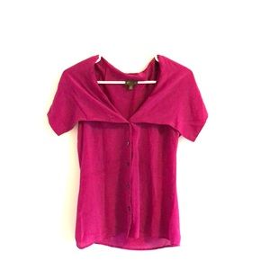 Off-the-shoulder Magenta Blouse